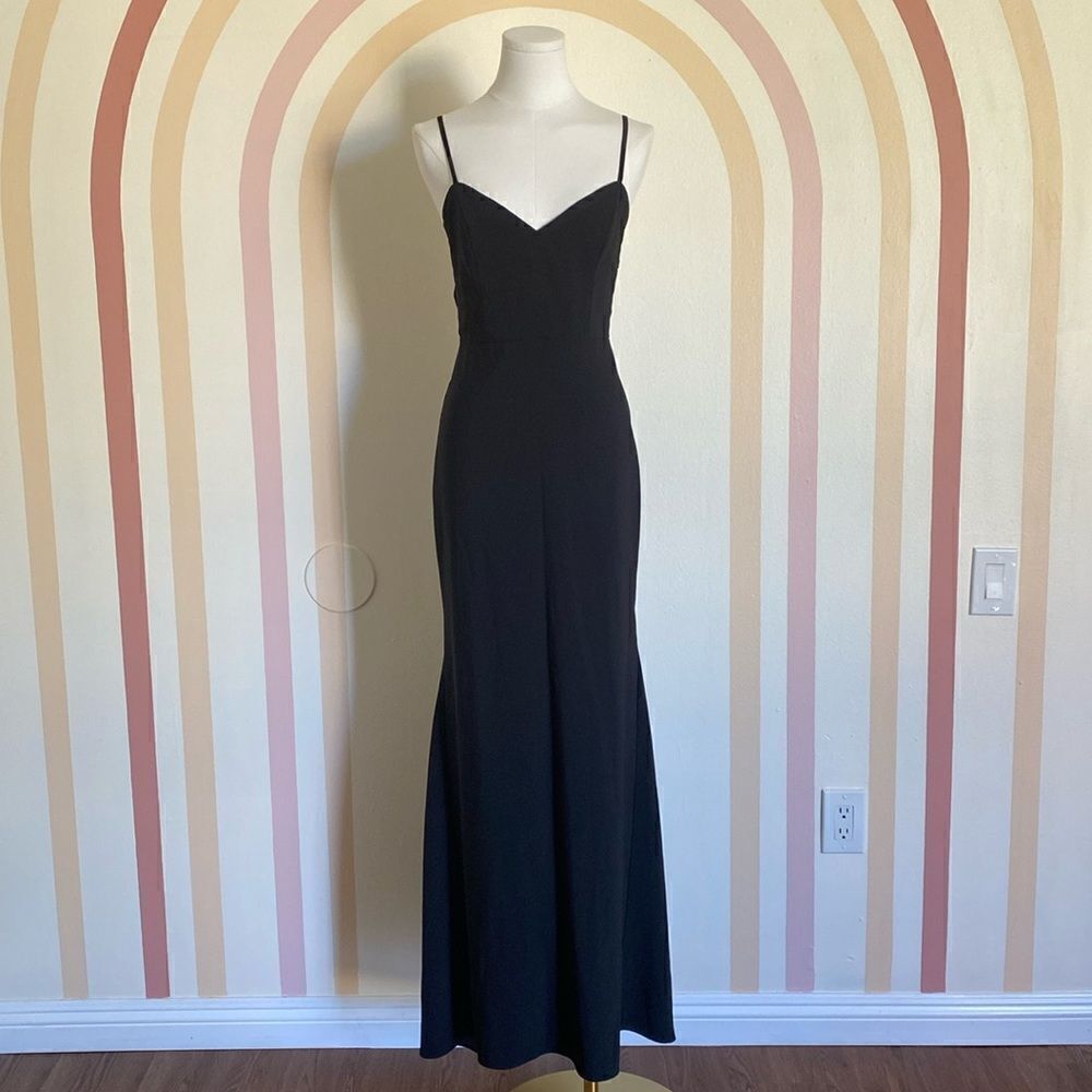 Theia Chiara Side Cutout Panel Column Gown Size 2 - Picture 7 of 16